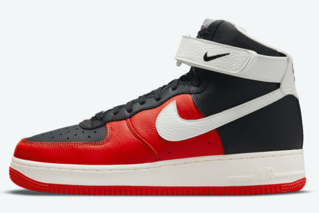 NBA x Nike Air Force 1 High '75th Anniversary' Black/Chile Red-White-Sail - DC8870-001 Online Sale