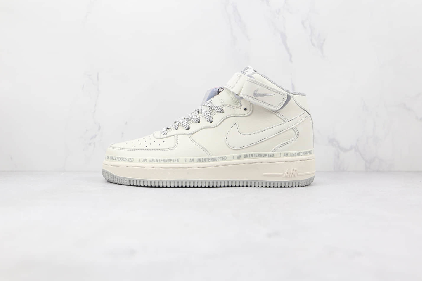 Uninterrupted x Nike Air Force 1 07 Mid White Grey Shoes NU3380-636 | Exclusive Collaboration