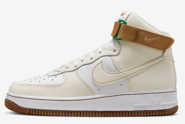 Nike Air Force 1 High 'Inspected By Swoosh' Phantom/White-Elemental Gold DX4980-001 - Authentic Sneaker Wonderland!