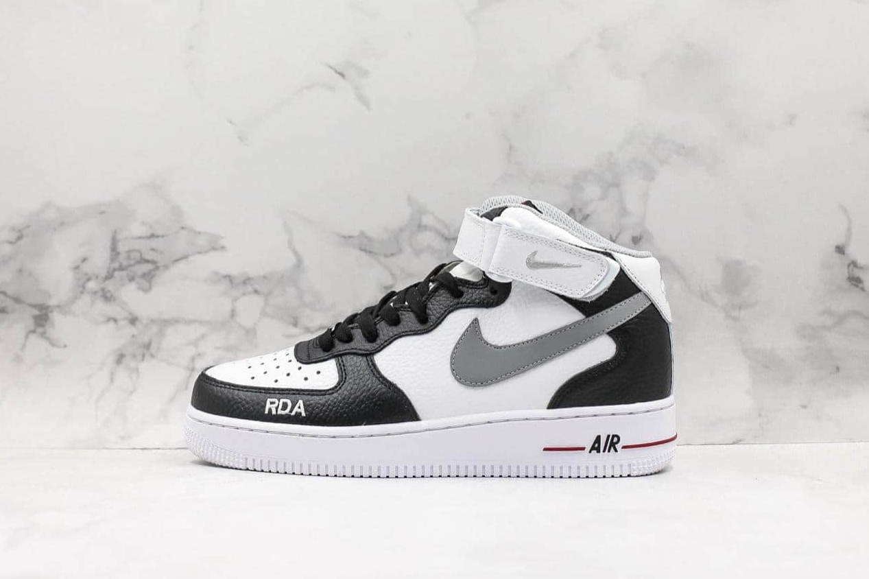 Nike Air Force 1 Mid 07 White Black Unisex Basketball Shoes - 596728-303