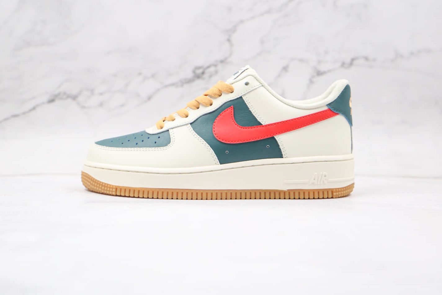 Nike Air Force 1 Low Id Cream Green Red AQ3778-991 - Customizable Sneakers