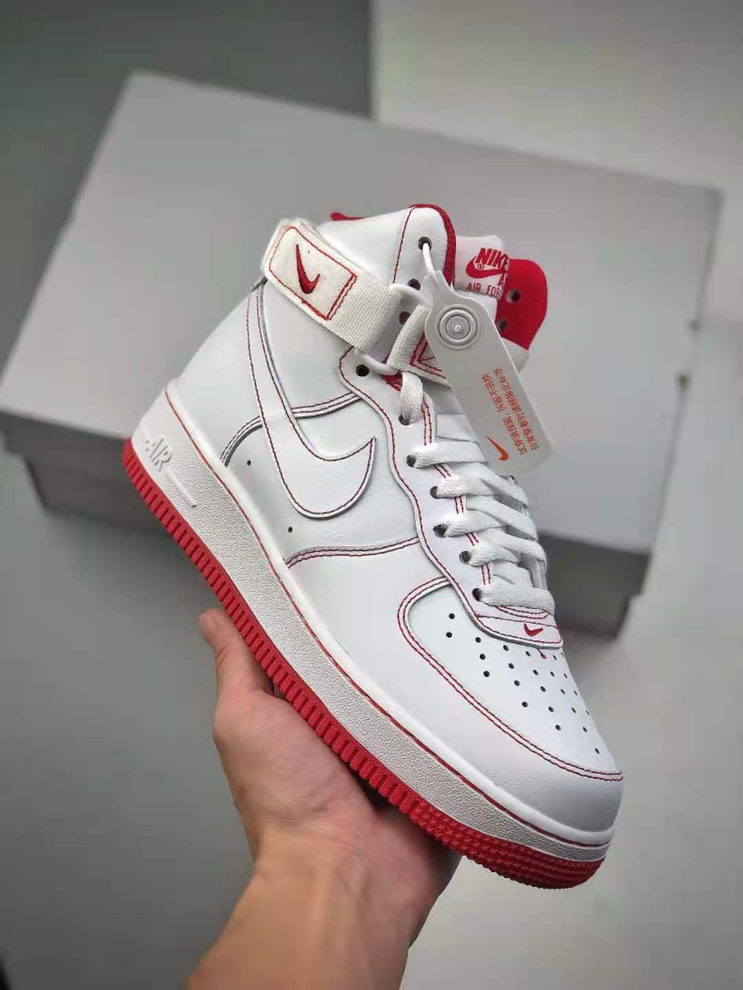 Nike Air Force 1 High '07 White University Red CV1753-100 - Classic Sneakers for Men