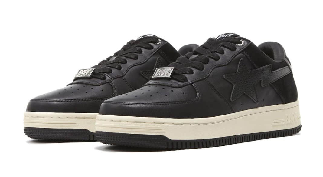 A Bathing Ape Bape Sta Low Suede Heel Black 001FWG701042X BLK