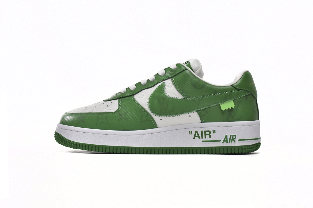 Louis Vuitton x Nike Air Force 1 White Green 7108-6 - Stylish Collaboration Sneakers for Sale