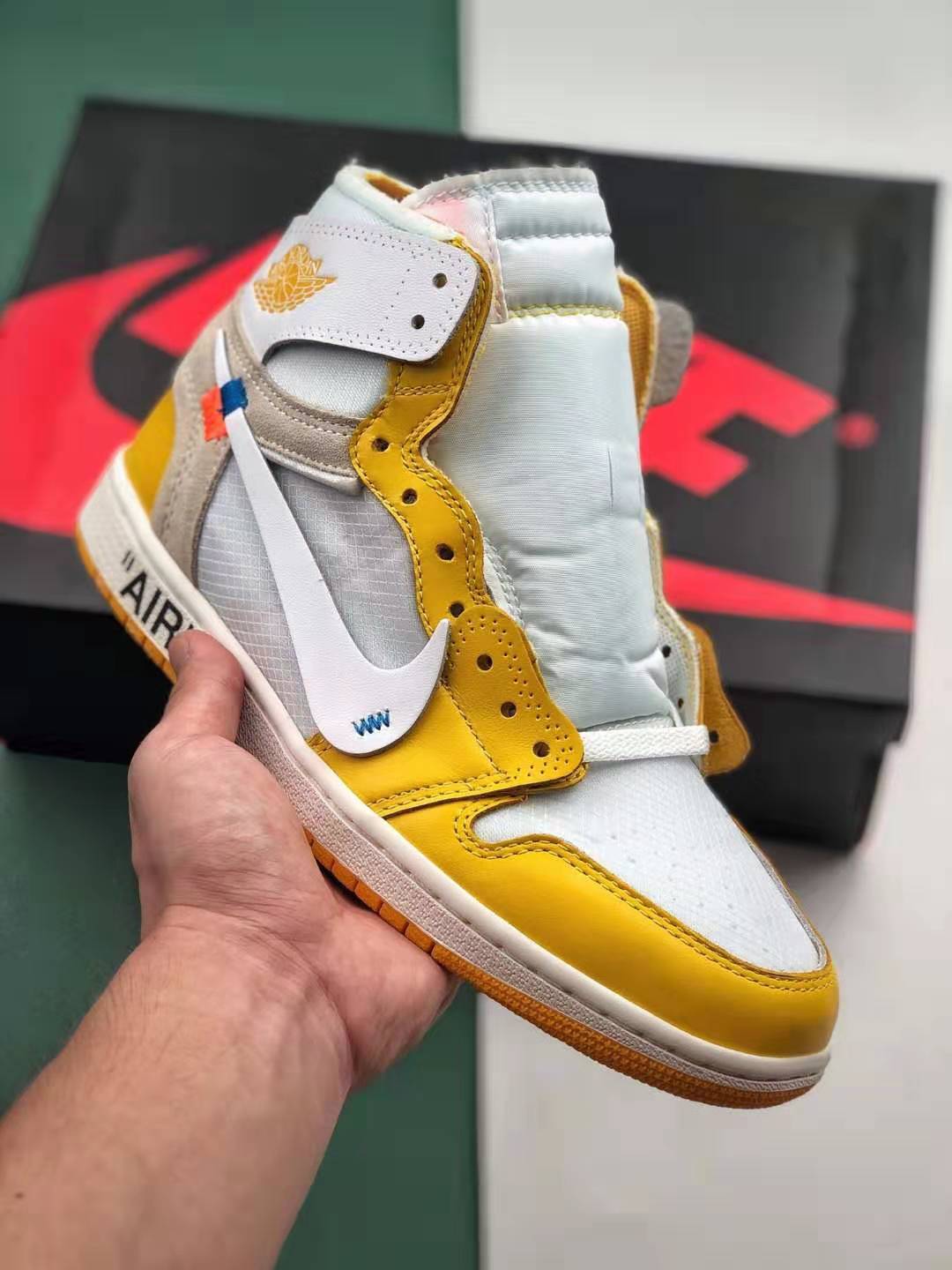 Jordan 1 Retro High Off-White Canary Yellow AQ0818-149